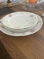 Vintage Porzellan Teller Set 7-teilig mit floralem Dekor