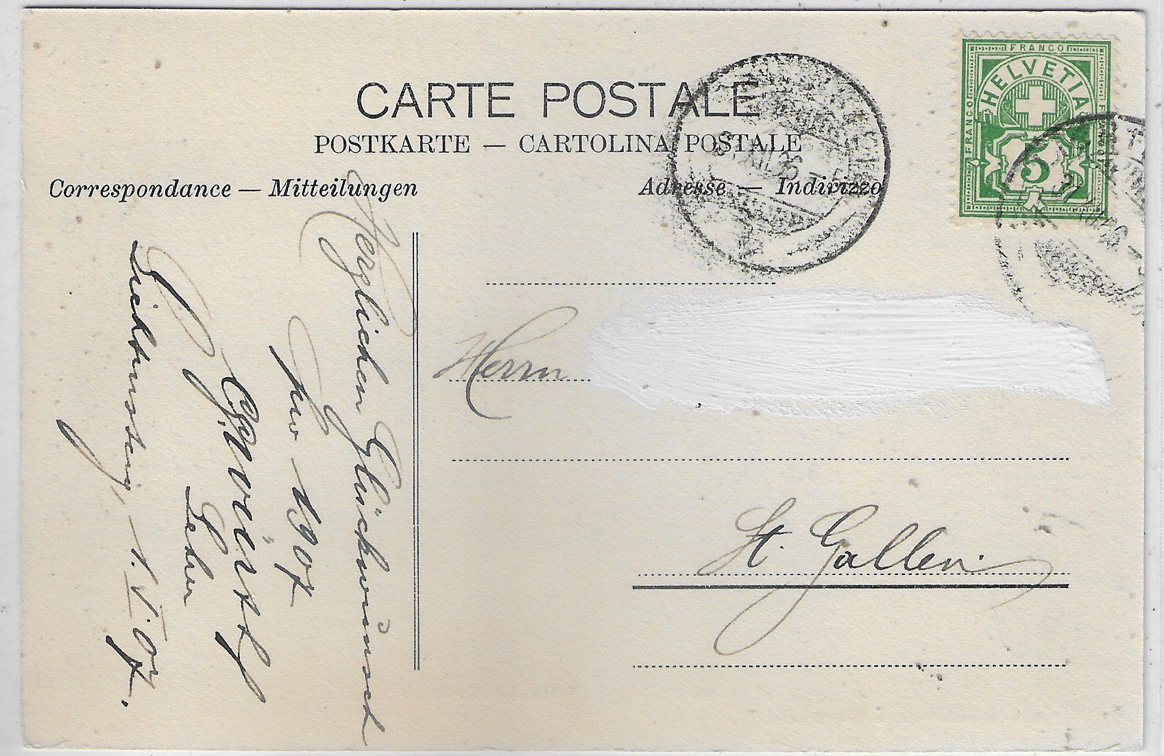 Cartoline postali: Lichtensteig - Neues Schulhaus – Usato da Ettingen venduto da Kartenplanet 1