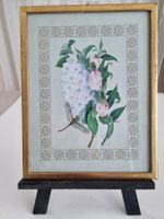Rosen Blumen mit Libelle perforiert Papier üb. Ecken vergo.