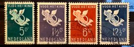 Niederlande 1940 Kinderhilfe Putto Posthorn Komp 4V gest.