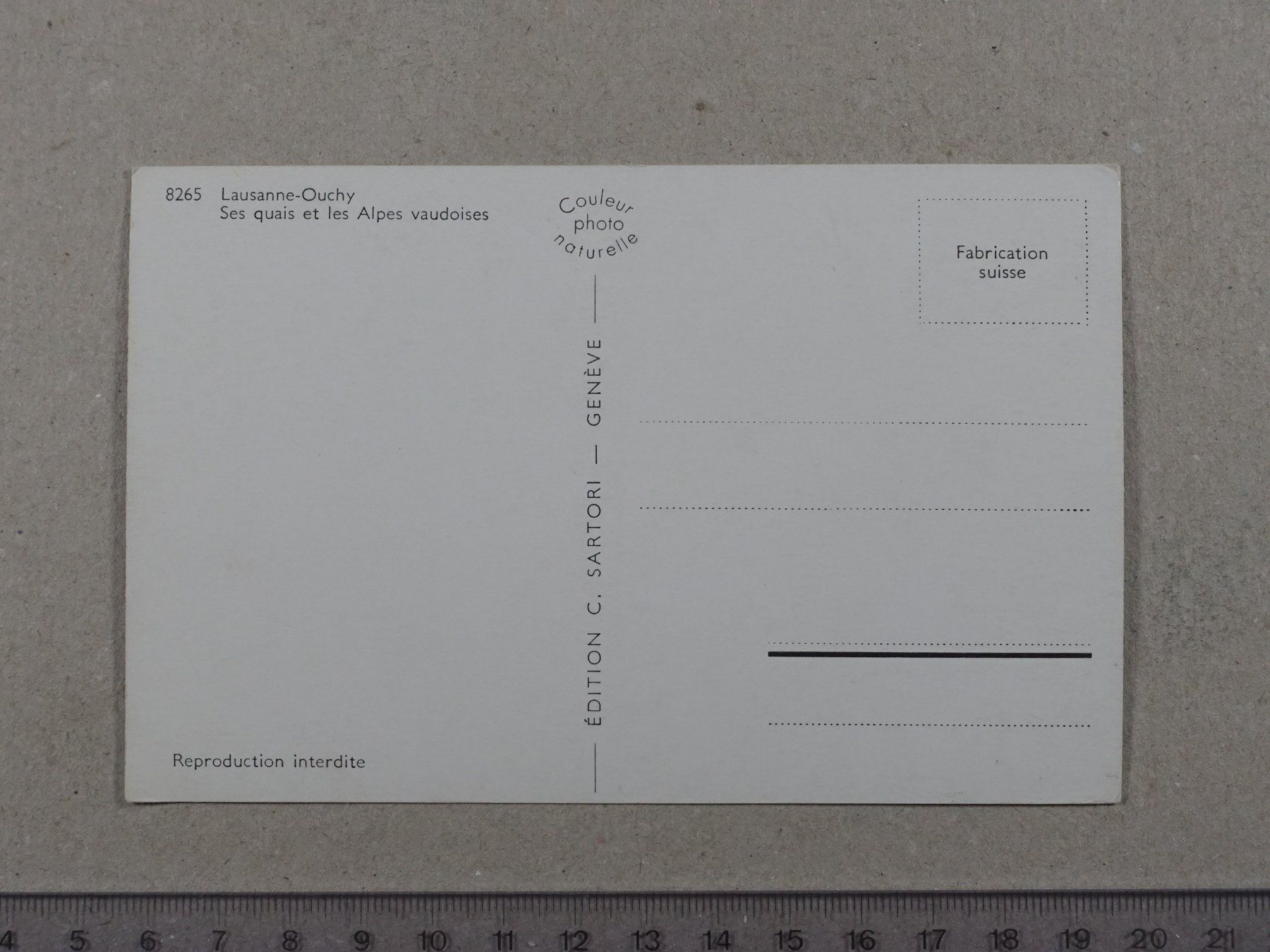 Cartoline postali: Lausanne - Ouchy – Usato da Lenzburg venduto da fh1 1