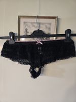 Damenslip Spitzen schwarz Grösse L