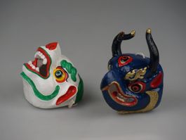 Tibetischer Schneelöwe & Bhutanische Garuda-Masken