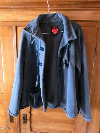 Damen Polyester Gnomen Feen Fleece Jacke Grösse 40