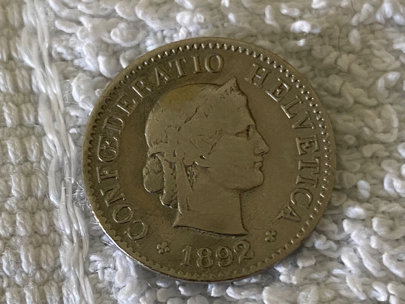 Alle Münzen: 5 centimes/Rappen 1892 – Gebraucht aus Nyon von Ilmi09