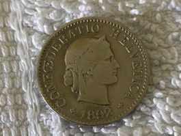 5 centimes/Rappen 1892