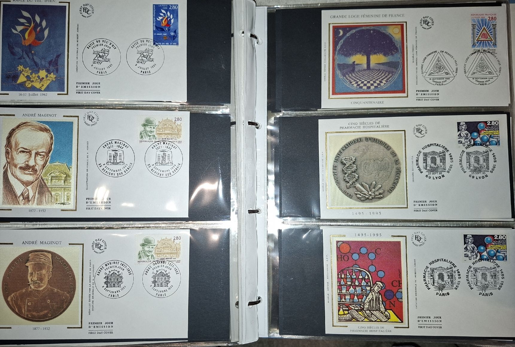 Tutti i francobolli: FDC / Briefe Frankreich 1993 - 1996 237Stk.  – Usato da Balgach venduto da SIMEON27 2