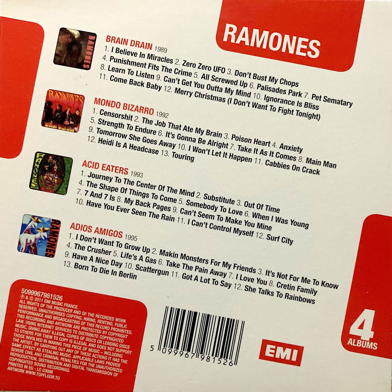 CD: RAMONES - 4 ALBUMS – Usato da Bottens venduto da hotter-than-hell 1