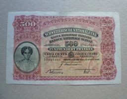++ 500 Franken 31. August 1946 mit seltener Omega Nummer