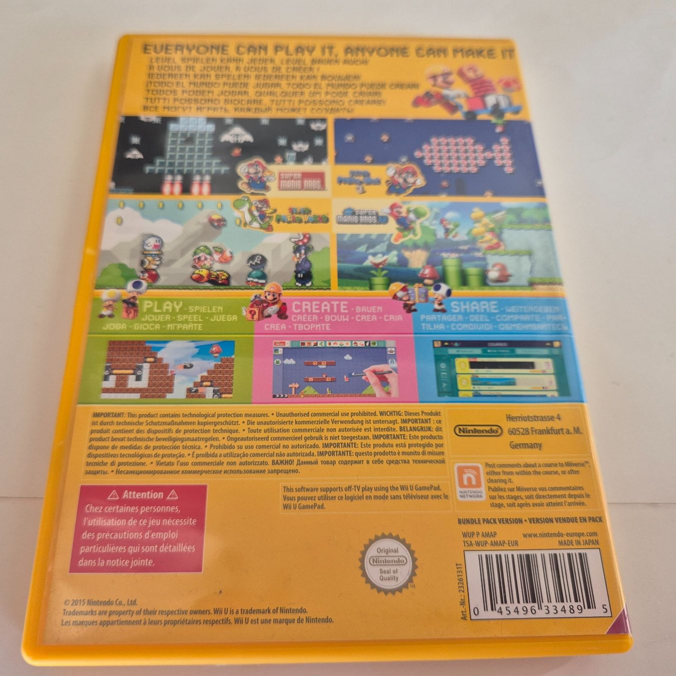 Nintendo Spiele: Super Mario Maker - Wii U – Gebraucht aus Zürich von Mephisto87 1