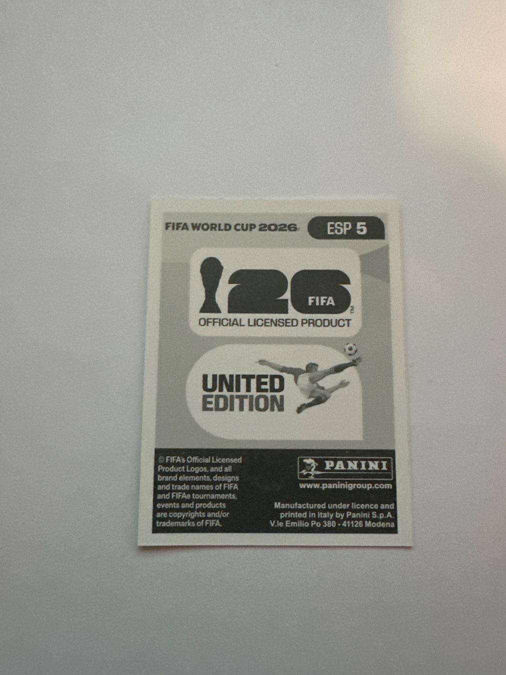 Panini Sammelbilder & Trading cards: Panini FIFA WM 2026 Sticker - ESP 5 – Gebraucht aus Sulz AG von DealWerk 1