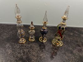 Mundgeblasene Glas Parfüm Flasche, Vintage.