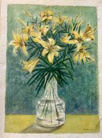 Susanne Dittus,  Aquarell - Stillleben, Blumenvase, 1987