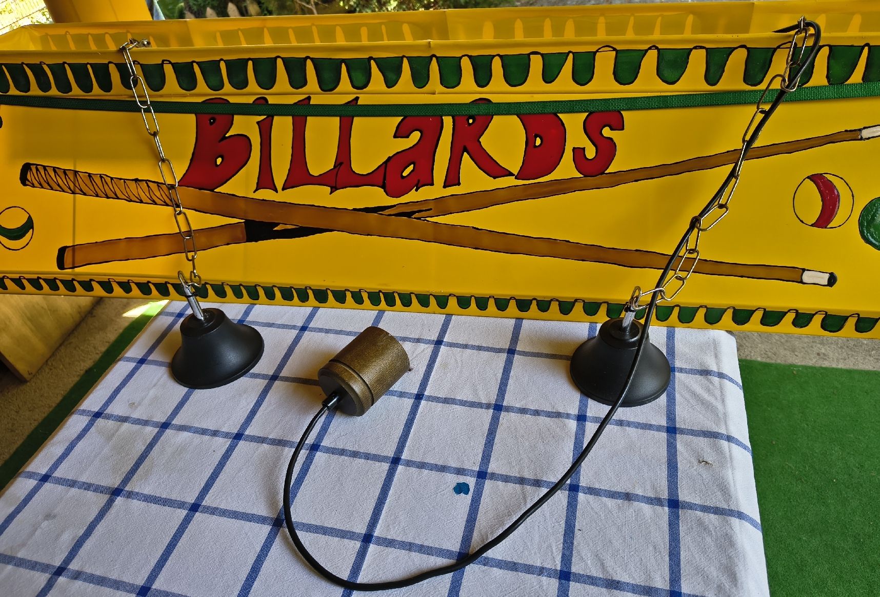 Lampade: Billard Lampe mit Beleuchtung 150 cm Einzigartig – Usato da Jakobsbad venduto da dio_298 2