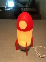 Nachtlicht Rakete rot/grau gebraucht guter Zustand