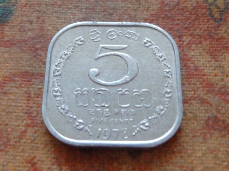 Tutti le monete: SRI LANKA  5 cents  1978  (P) – Usato da Romanel-sur-Lausanne venduto da Swift13