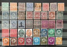 Deutsches Reich Dienstmarken Lot