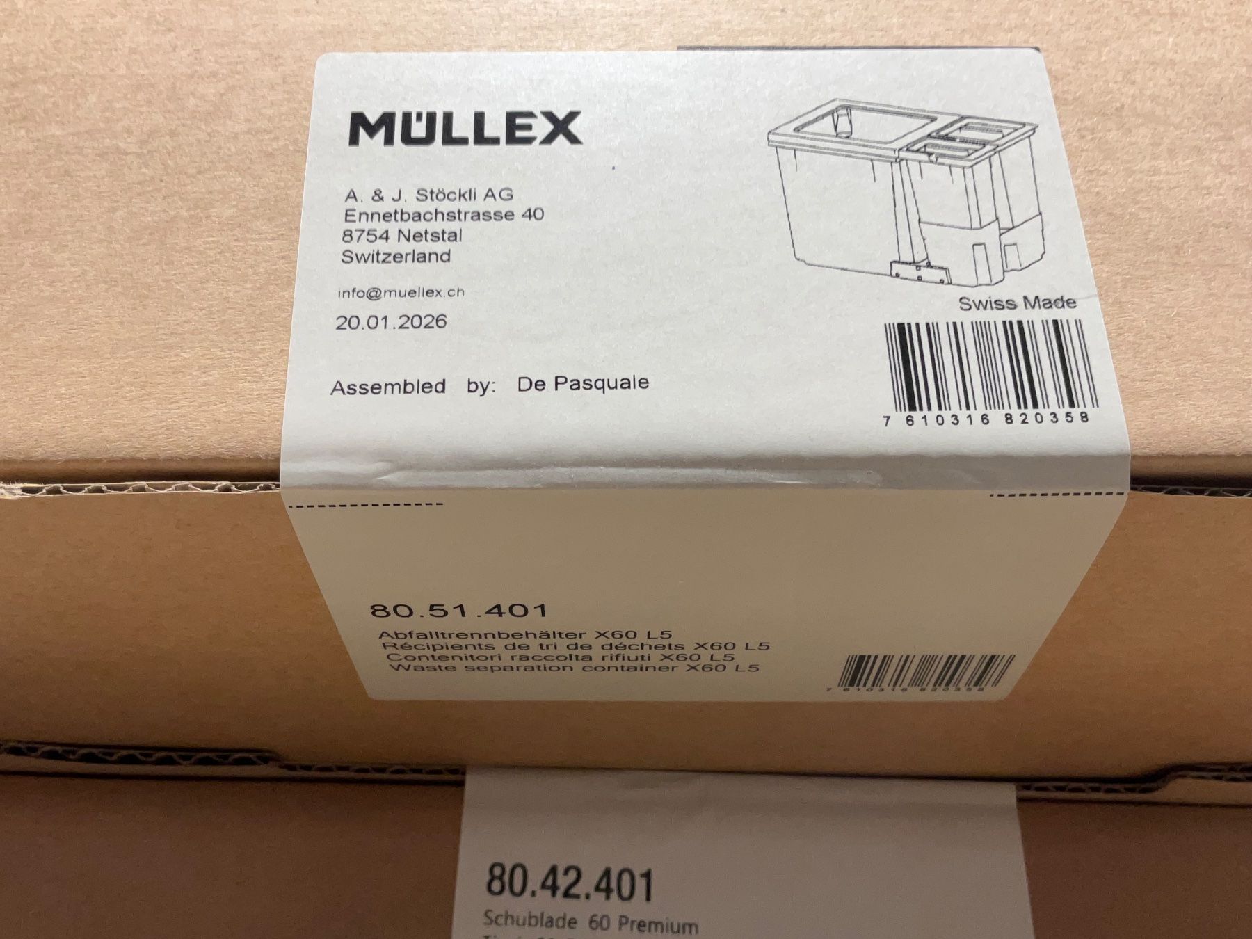 Müllex Cestini per rifiuti: 064 Müllex Abfallsystem X60 L5 Premium Pro – Nuovo e nell'imballaggio originale da Derendingen venduto da Meisterstuecke 4