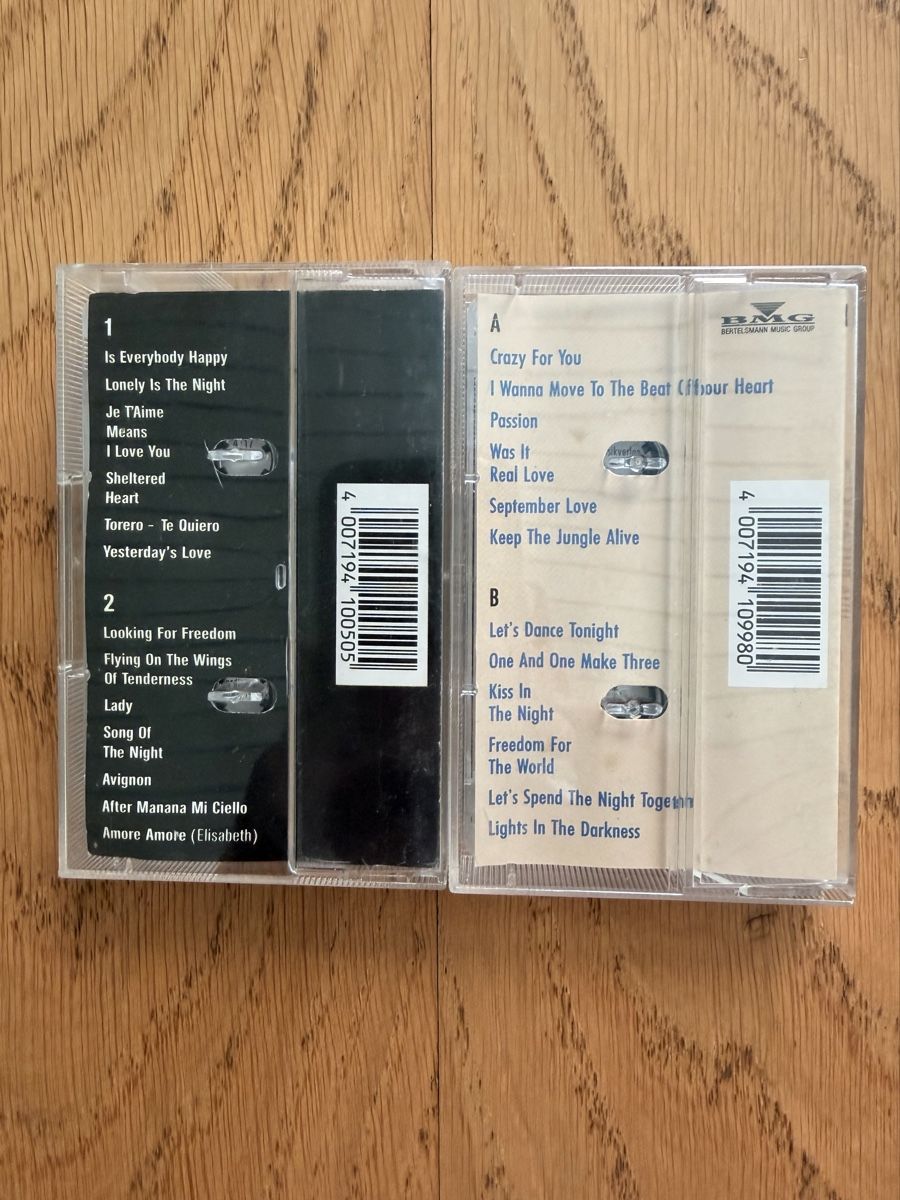 Musicassette: 2x David Hasselhoff MC Looking For Freedom, Crazy For You – Usato da Hünenberg venduto da Paddels 1