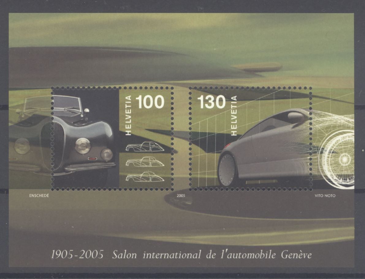 Alle Briefmarken: 2005, Sonderblock Autosalon ** – Gebraucht aus Willisau von Vollstempel