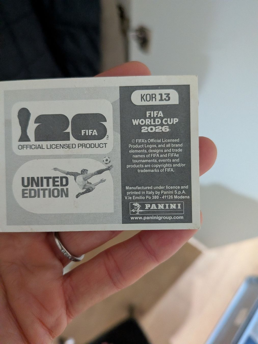 Panini Sammelbilder & Trading cards: Panini Bild KOR 13 – Gebraucht aus Eschenbach SG von SanFranciscoCalifornia 1