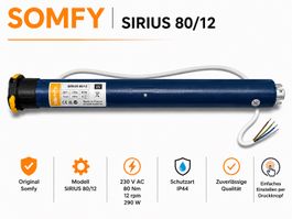 Somfy Sirius 80/12 ø60 LT60 Druckknöpfe Gebraucht, geprüft