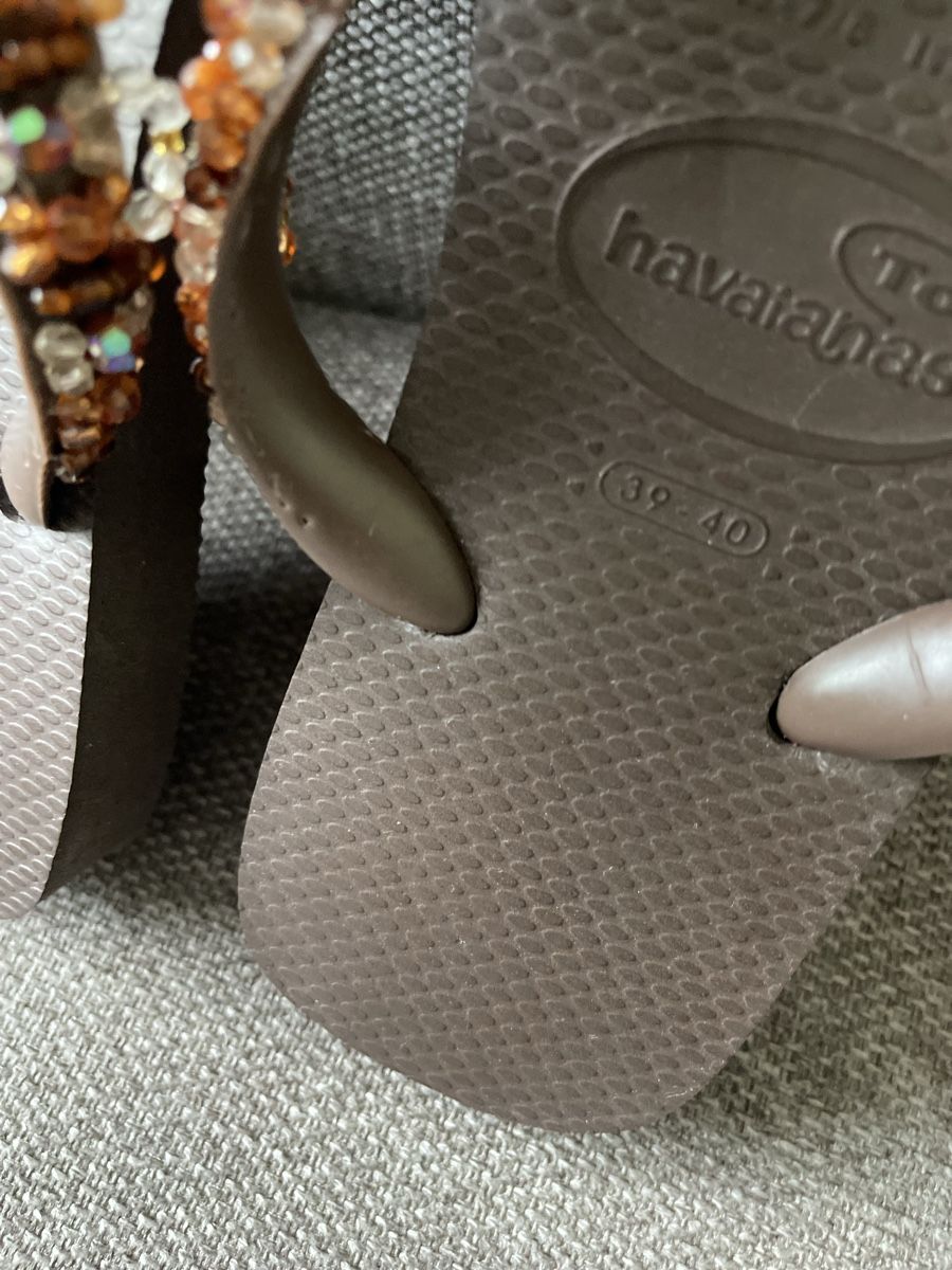 Havaianas Scarpe da donna: Havaianas Sandalen mit Perlen Gr 39/40 Sommerlich & Einzigar – Nuovo e nell'imballaggio originale da Hätzingen venduto da Limao 2