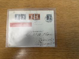 Brief mit Tellknaben Aufbrauchs Ausgaben 13.6.1923 St Gallen