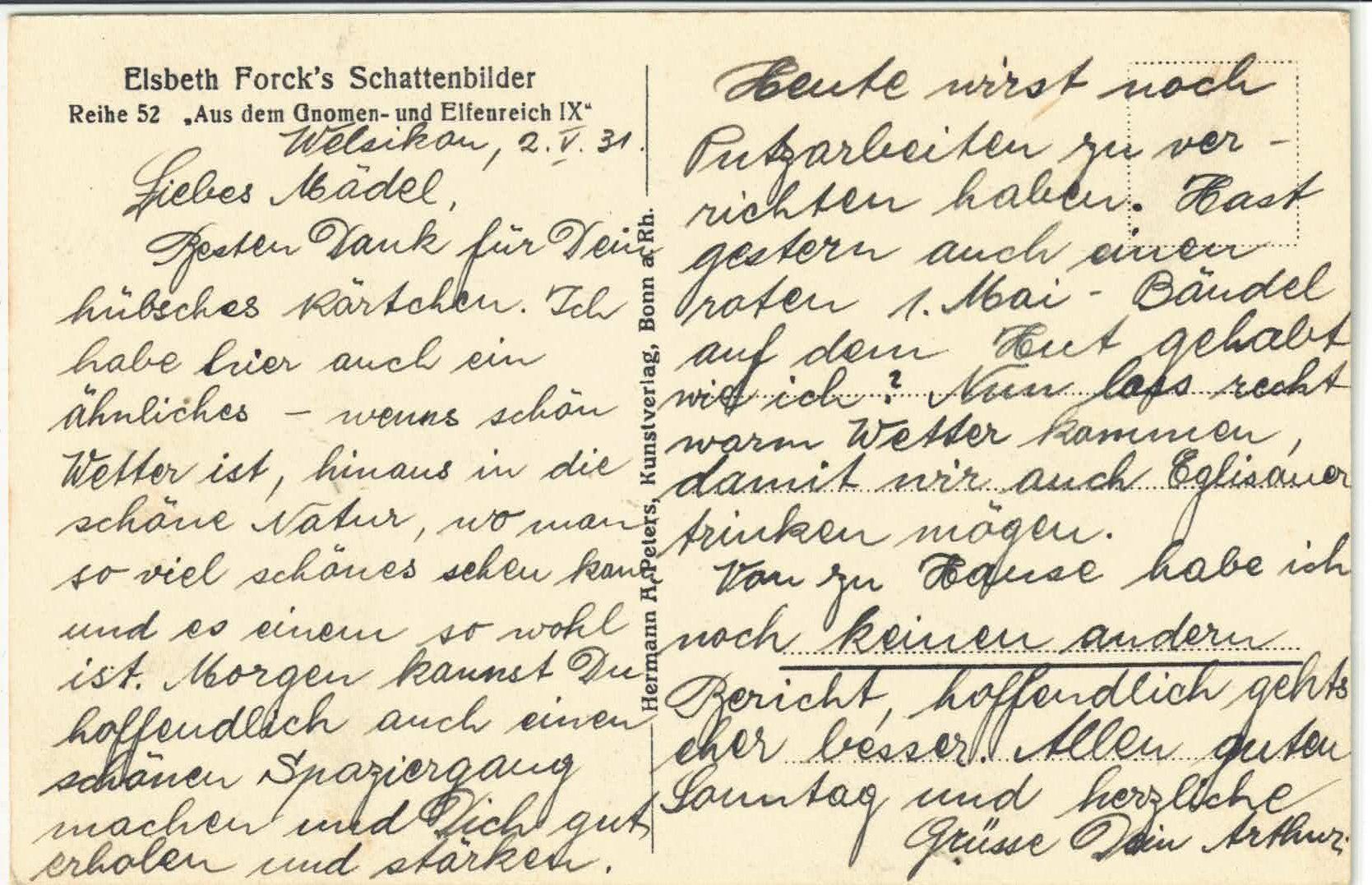 Cartoline postali: Der Wundervogel - Elsbeth Forck's Schattenbilder – Usato da Ettingen venduto da Kartenplanet 1
