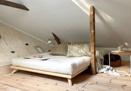 160 x 200 Bettgestell aus Holz in japanischem Stil