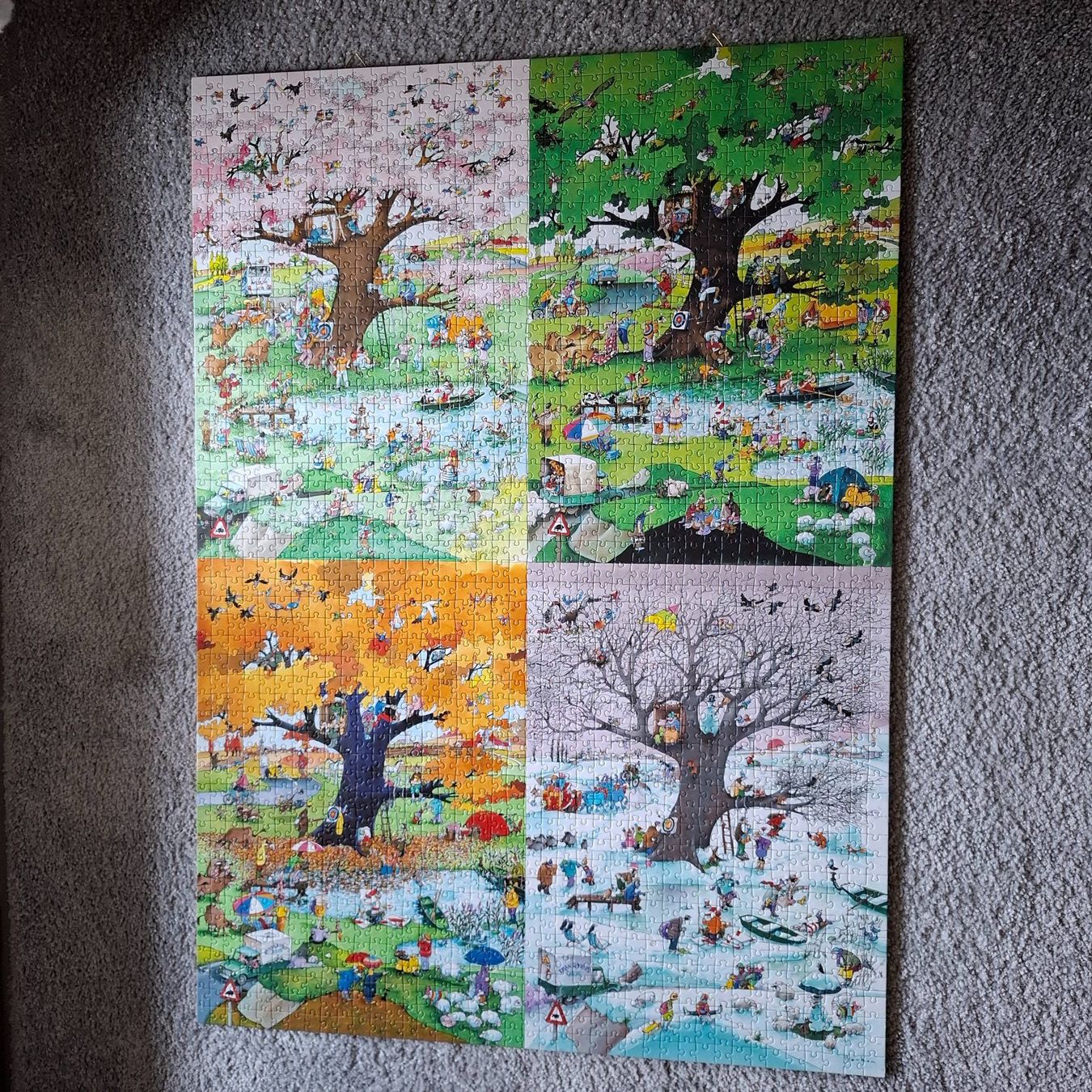 Heye Puzzle: Roger Blachon "4 Seasons" Puzzle geklebt – Usato da Hombrechtikon venduto da Tinea82 6