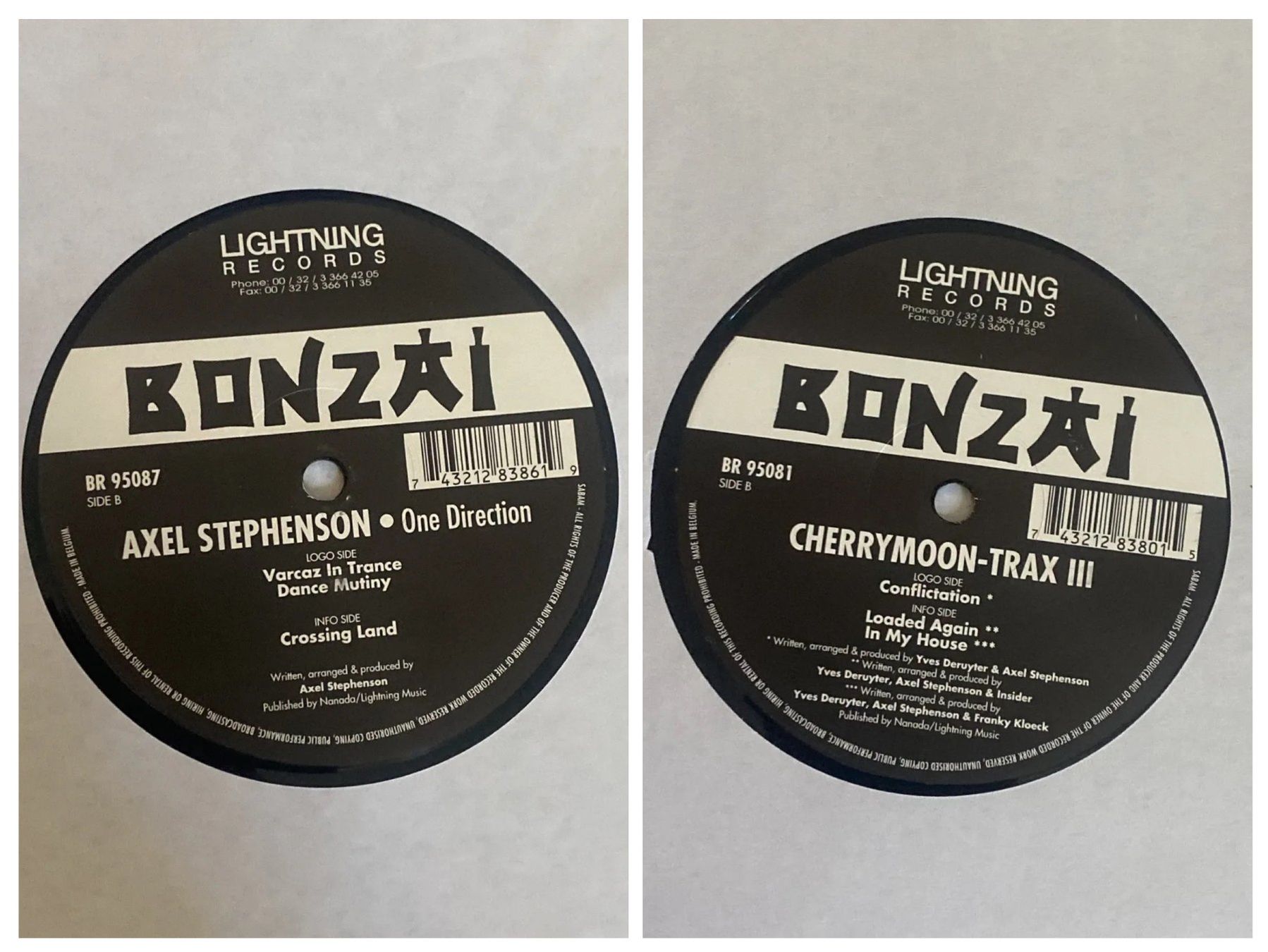 Dischi in vinile: 12 Vinyls Techno Bonzai Records – Usato da Thun venduto da charles75 5