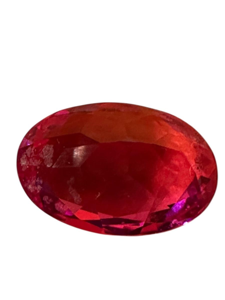 Pietre preziose: Oval cut Red Gemstone - RUBIN synthetic – Usato da Lausanne venduto da artnouveau04 1