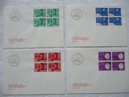 1964 EXPO-64 4 Briefe mit 4er-Block-Satz SBK 402 - 405