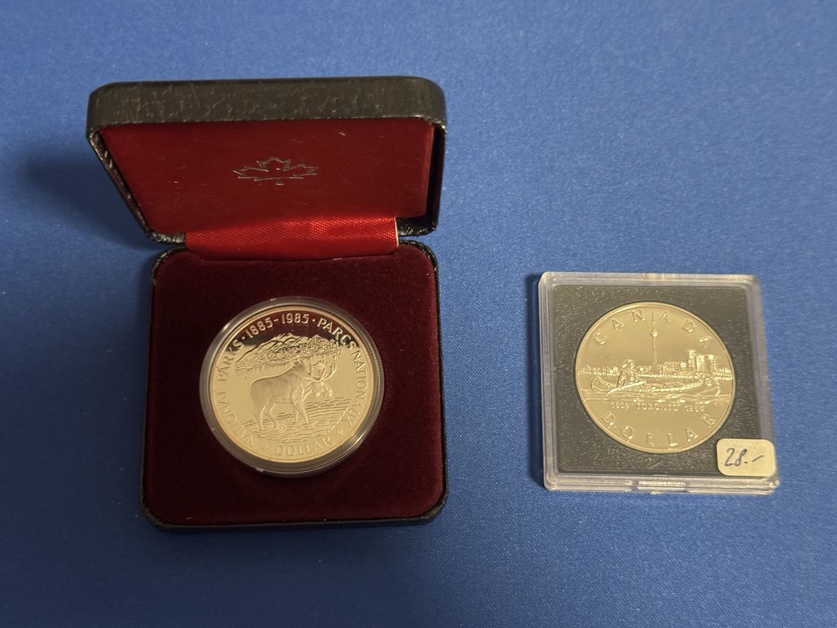 Tutti le monete: Kanada 2x Silber Dollar 1984+1985, PP – Nuovo (secondo la descrizione) da Wil SG venduto da ady_9pw9 1
