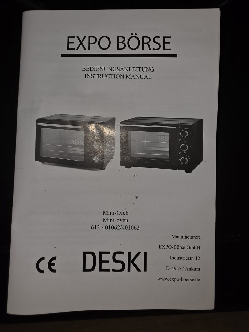 Forni: Deski Minibackofen 30 Liter einmal gebraucht – Nuovo (secondo la descrizione) da Hermrigen venduto da Dauphin68 2
