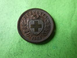 Schweiz 1883,  2 Rappen