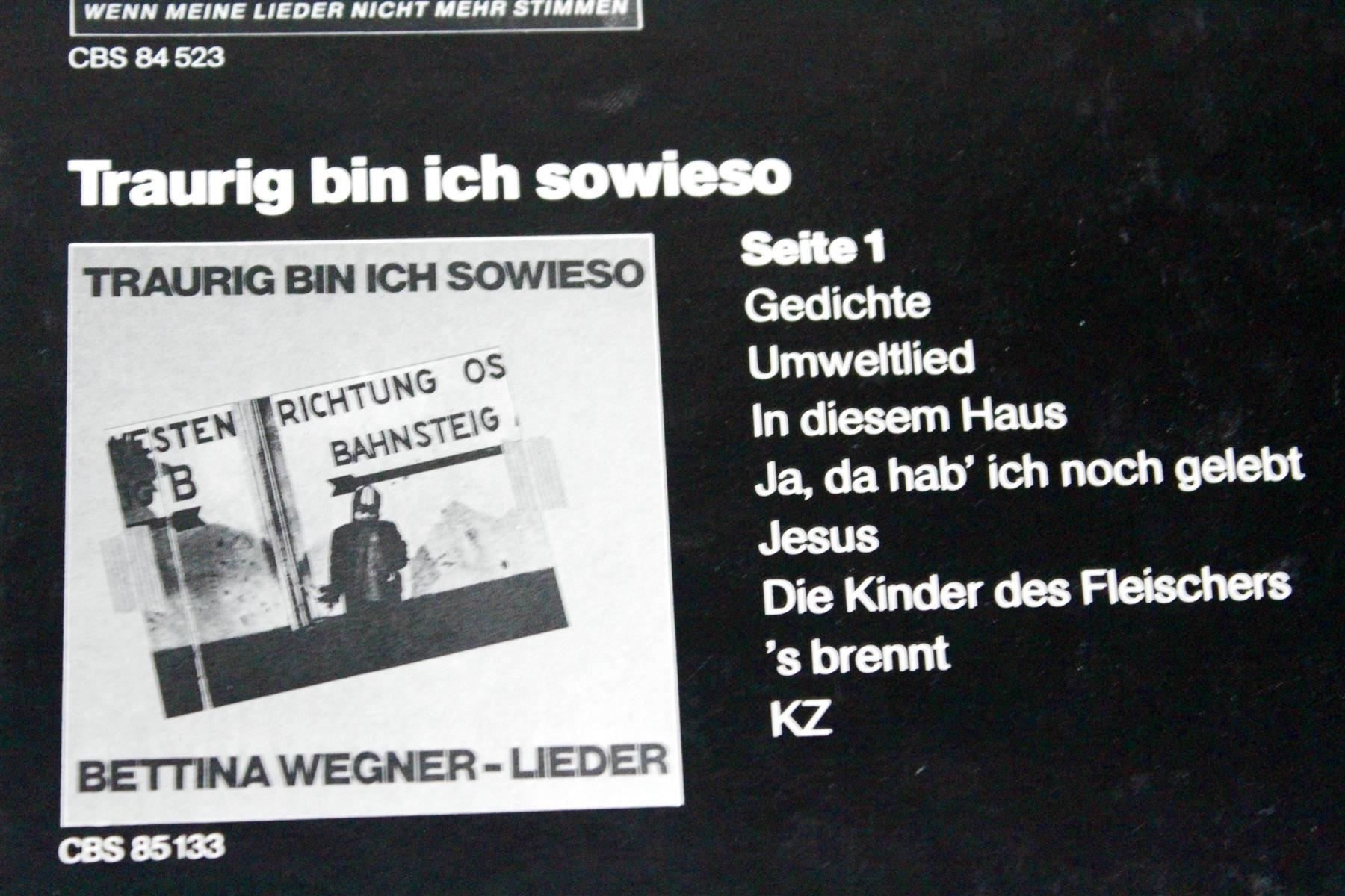 Libri: BETTINA WEGNER: Lieder und Gedichte – Usato da Bern venduto da vinyl-heaven 5