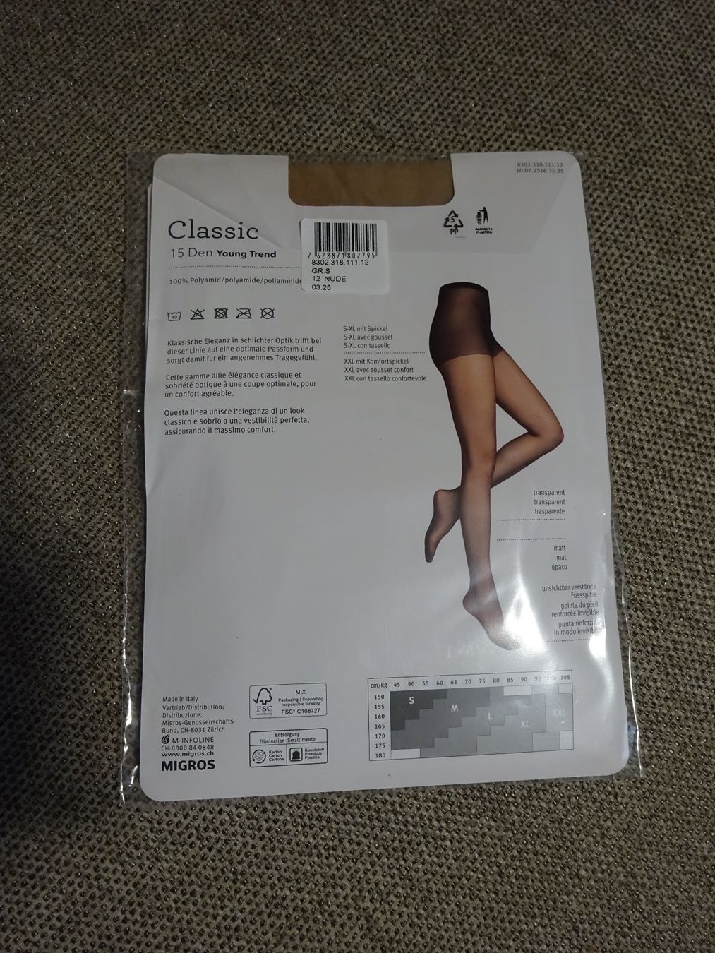 Migros Calze & Collant: Strumpfhose-Classic/Migros Essentials – Nuovo e nell'imballaggio originale da Rothrist venduto da Mistery1 1