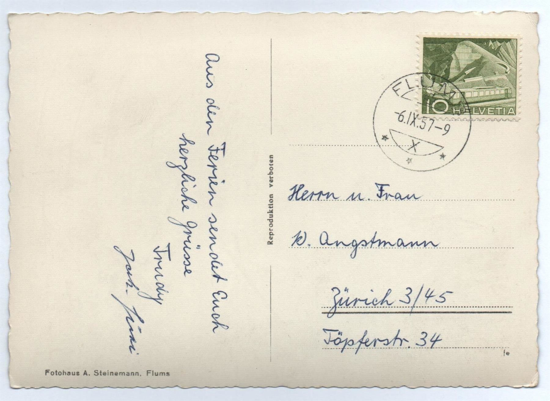 Cartes postales: FLUMSERBERG Blick vom Prodchamm – D'occasion à Jona par philajona 1