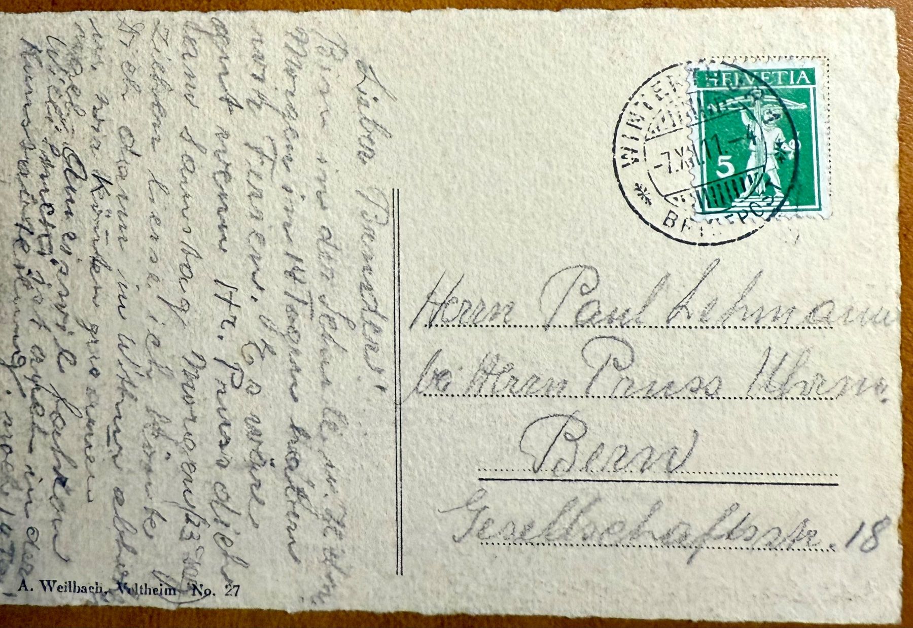 Ansichtskarten: Winterthur  - 1911 – Gebraucht aus Lutry von Ediego 1