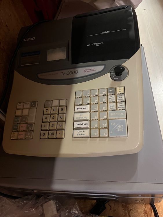 Casio te 2000 online cash register