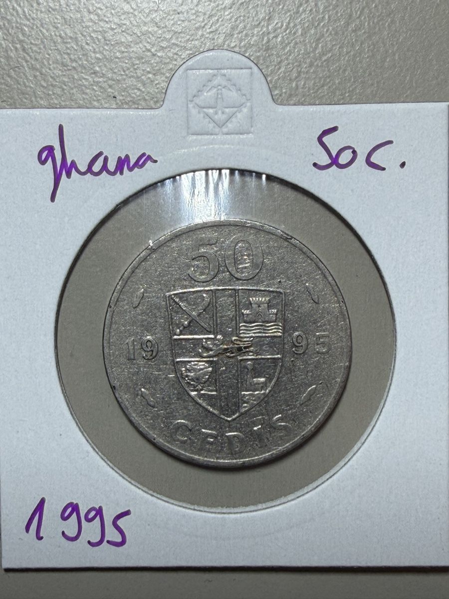 Toutes les monnaies: Ghana - 50 cedis - 1995 – D'occasion à Payerne par Mike1682