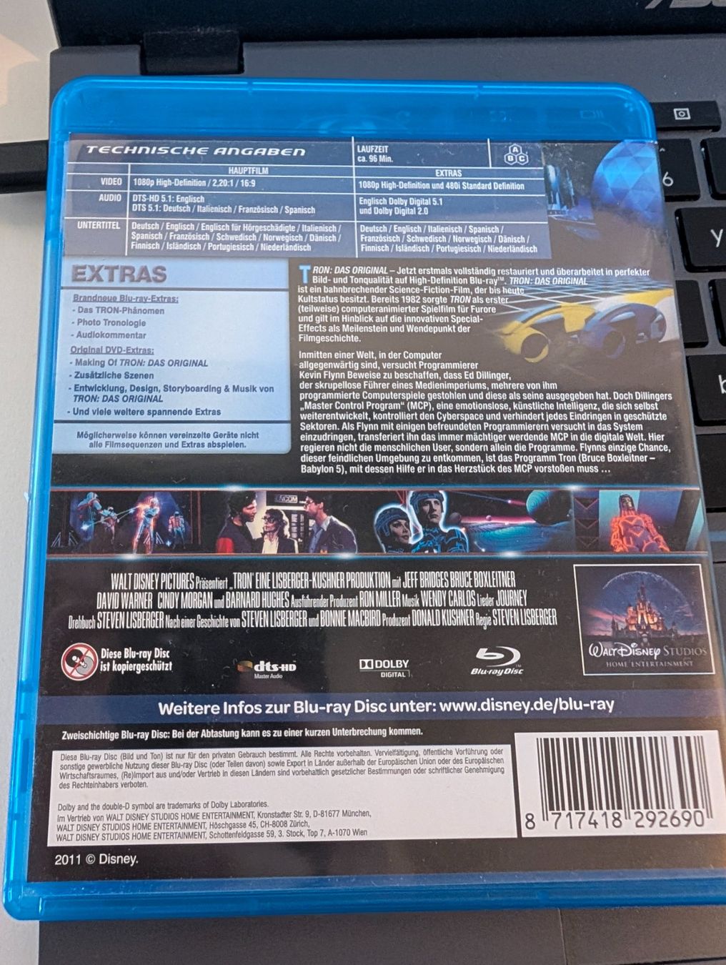 Tutti i DVDs: Tron Das Original Special Edition Blu Ray DVD – Usato da Hünenberg See venduto da SpecialEditionGaming 1