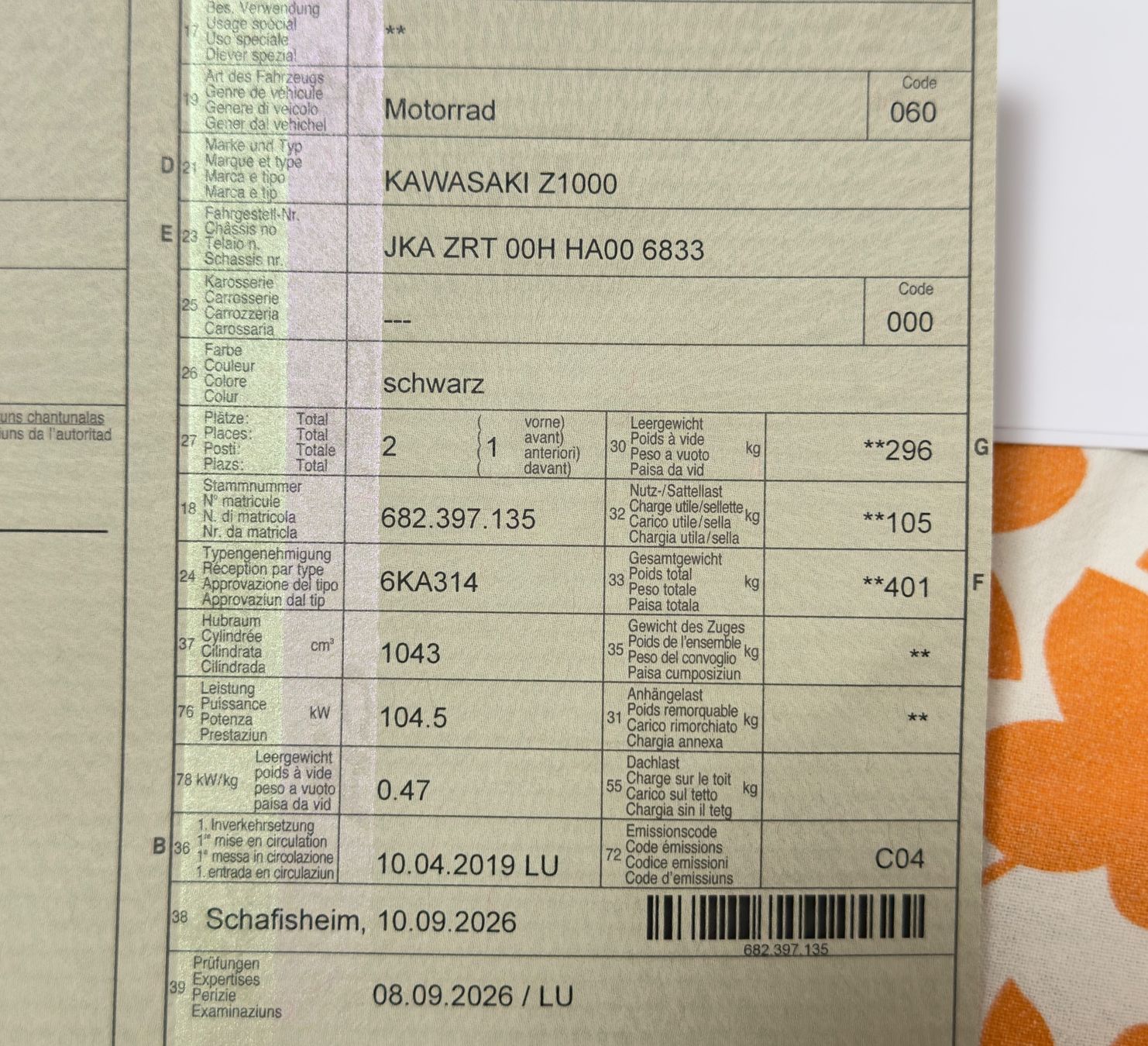 Kawasaki Strada: Kawasaki Z1000 – Usato da Burg AG venduto da Rl-2390 7