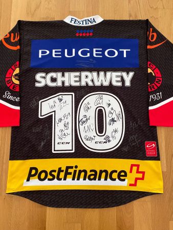 ORIGINAL SC BERN # 10 SCHERWEY TRIKOT SCB 2013/14 SIGNIERT L