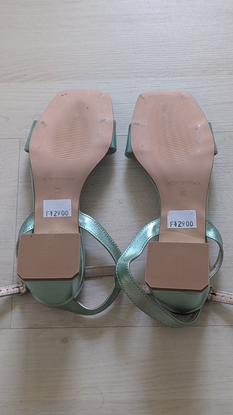 Scarpe da donna: Sommer-Damenschuh helles Grün metallic – Nuovo (secondo la descrizione) da Zürich venduto da Misam 3