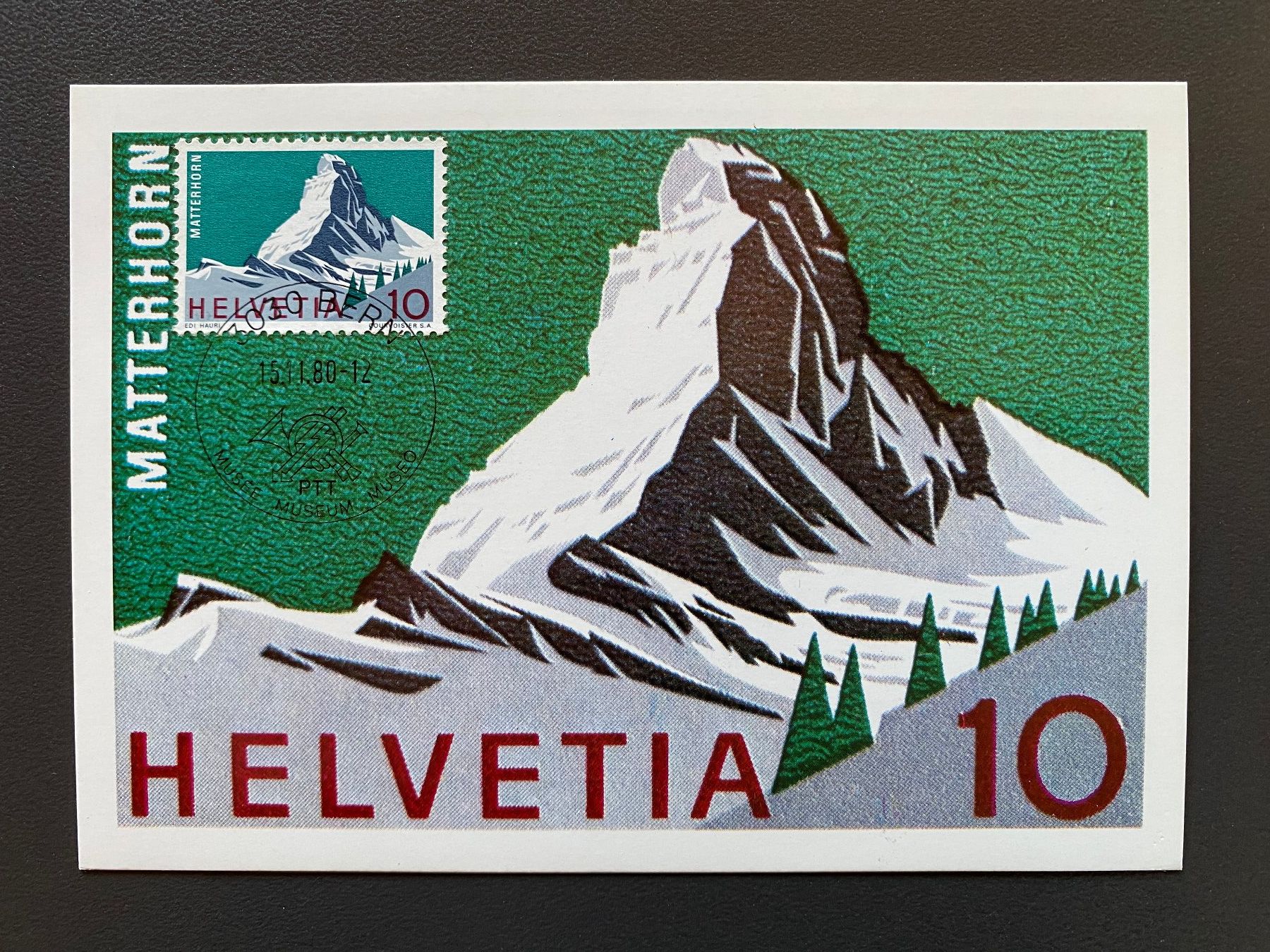 Tutti i francobolli: Maximumkarte Matterhorn (1980) – Usato da deitingen venduto da popcorn02