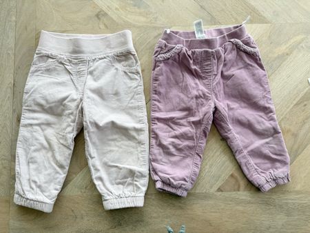 2 gefütterte Baby Cordhosen Gr. 80