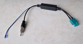 ***** Adaptateur FAKRA -> DIN pour radio AM/FM/RDS (VW, Audi